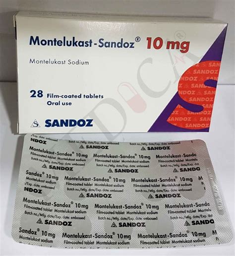 Medica Rcp Montelukast Sandoz 10mg Indications Side Effects