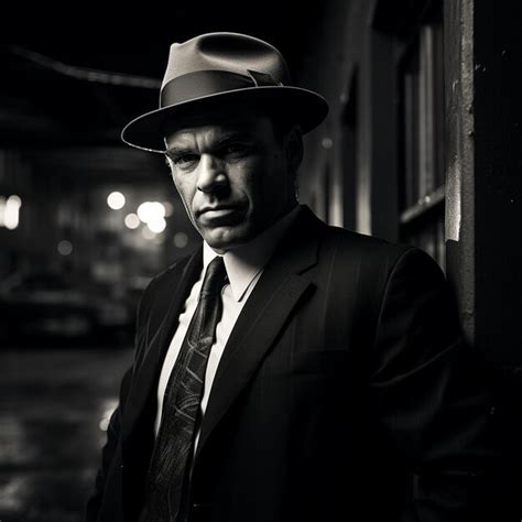 Premium Photo Arafed Man In A Suit And Tie Standing In A Dark Alley