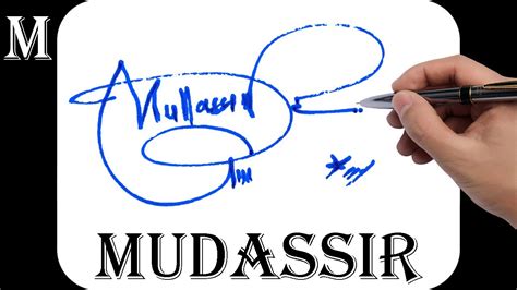 Mudassir Name Signature Design M Signature Style How To Signature Your Name Youtube