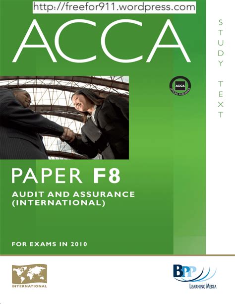 ACCA F8 Audit And Assurance INT Study Text PDF Room