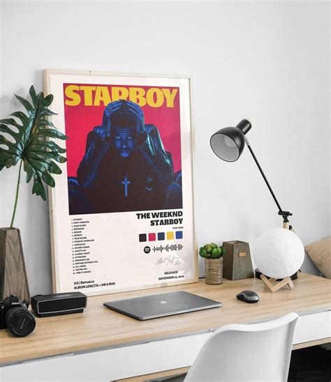 The Weeknd Starboy Cartel de portada del álbum Decoración de la