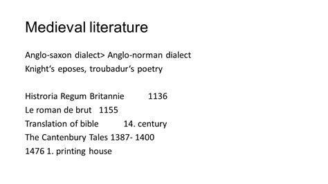 English Literature Century Old English Literature Century Battle