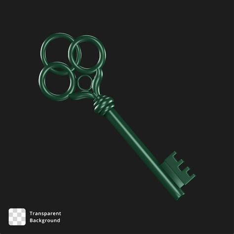 Premium Psd 3d Icon Of An Special Green Key