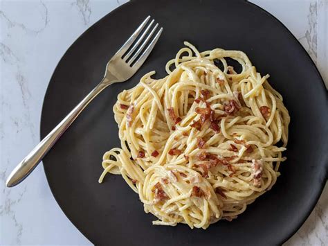 Spaghetti Carbonara (No Egg) • The Candid Cooks