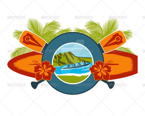 Surf And Canoe Emblem By Petyaivanova On Deviantart