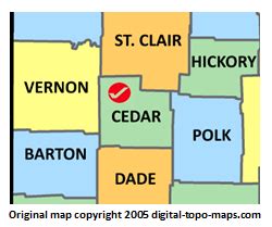 Cedar County, Missouri Genealogy • FamilySearch