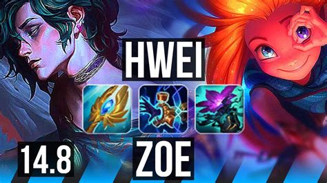 Hwei Vs Zoe Mid 9 0 11 Comeback Quadra 66 Winrate 46k Dmg