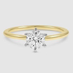 Classic Solitaire Ring Six Prong Petite Comfort Brilliant Earth