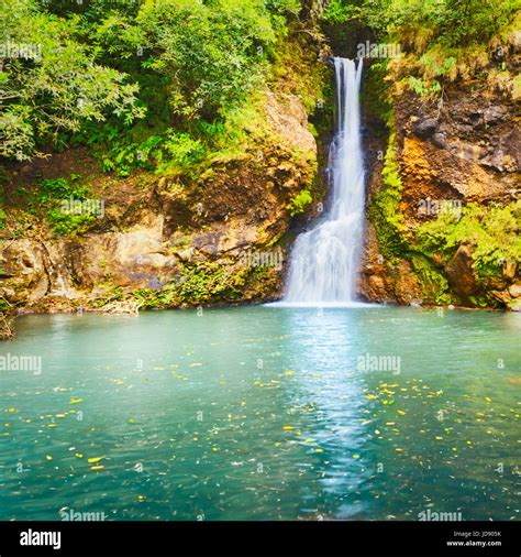 Scenic Cascade Chamouze Waterfall Mauritius Island Stock Photo Alamy