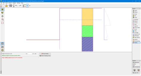 Stability Program Sheeting Design Online Help Geo