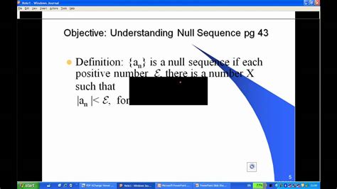 Definition Of Null Sequence Example 2mp4 Youtube