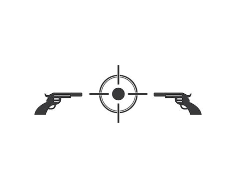 Premium Vector Gun Target Icon Vector Illustration