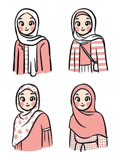 Pin By Asiyat On Hijab Cartoon Muslims In 2023 Cute Cartoon Faces