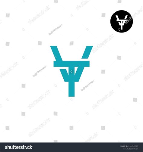 Letter Vt Tv Monogram Logo Design Royalty Free Stock Vector