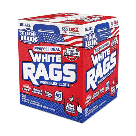 Tm Scott Shop Rags In A Box 350 Count White Soft And Low In Lint 75650