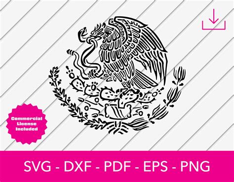 Mexican Eagle Svg Mexico Svg Mexico Coat of Arms Mexico - Etsy