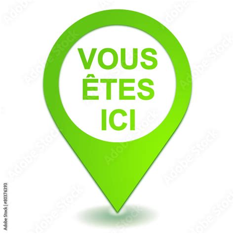 Vous Tes Ici Sur Symbole G Olocalisation Vert Stock Vector Adobe Stock