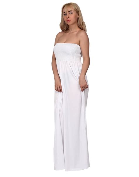 Hde Hde Womens Strapless Maxi Dress Plus Size Tube Top Long Skirt