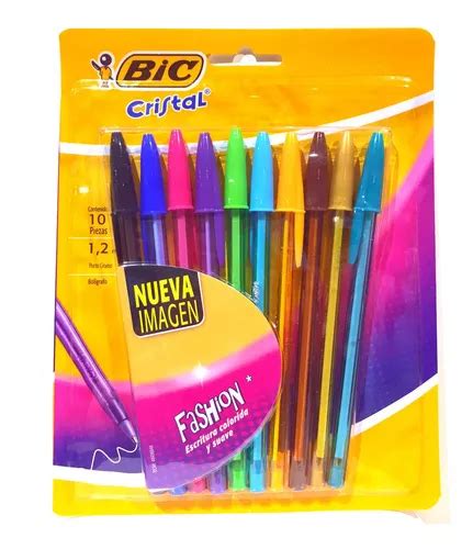 Pluma Bic Cristal Fashion Colores Pzs