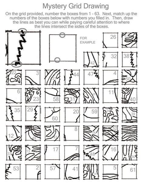 Printable Mystery Grid Art Worksheets