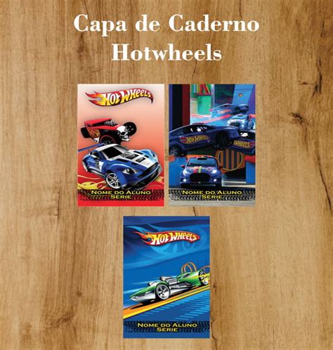 Capa De Caderno Hot Wheels Elo7 Produtos Especiais