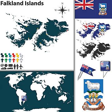 Map Of Falkland Islands Falkland Islands Stanley Regions Vector ...