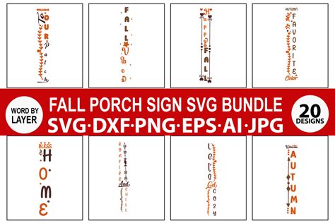 Fall Porch Sign Svg Bundle Graphic By Fancy Svg Creative Fabrica