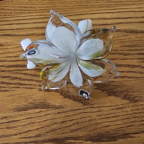 Art Vintage Murano Style Glass Votive Holder Flower Poshmark