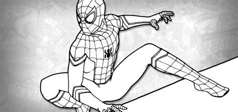 How To Draw Spider Man Upgrade Suit Spider Man Far From Home Drawing