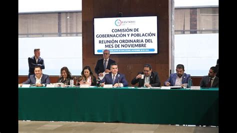 En Vivo Reunión Ordinaria De La Comisión De Gobernación Y Población