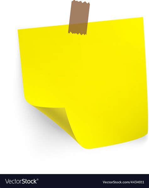 Yellow sticker paper note Royalty Free Vector Image