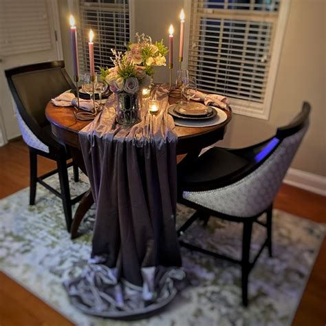 Romantic Dinner – Table Setting for Valentine’s Day at Home – Heart ...