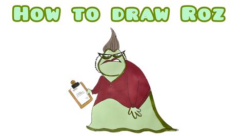 How To Draw Roz Grouchy Yellow Slug Like Monster Lady From Monsters