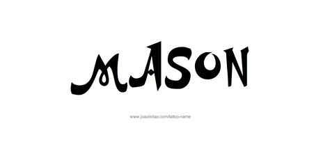 Mason Name Tattoo Designs