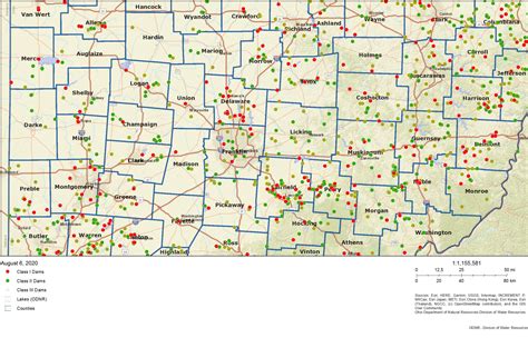 Map Of Ohio River Dams United States Map