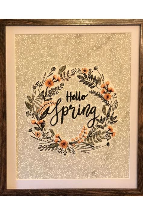 Hello Spring Framed Hello Spring Flour Sack Towel Etsy Hello Spring