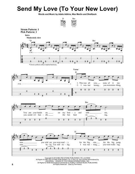 Send My Love (To Your New Lover) by Adele - Easy Guitar Tab - Guitar ...