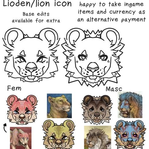 Lion Fursona Base Etsy