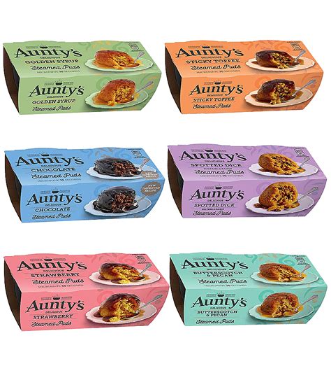 Auntys Spotted Dick Steamed Puddings 2 X 100 Gram Boukmans Van