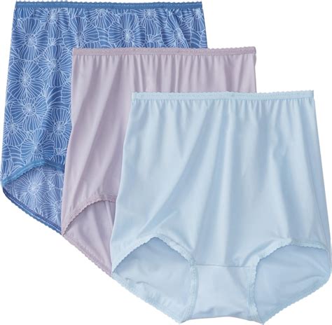 Bali Womens Skimp Skamp Brief Panties 3 Pack Amethyst Blue Poppies X Large8 At Amazon