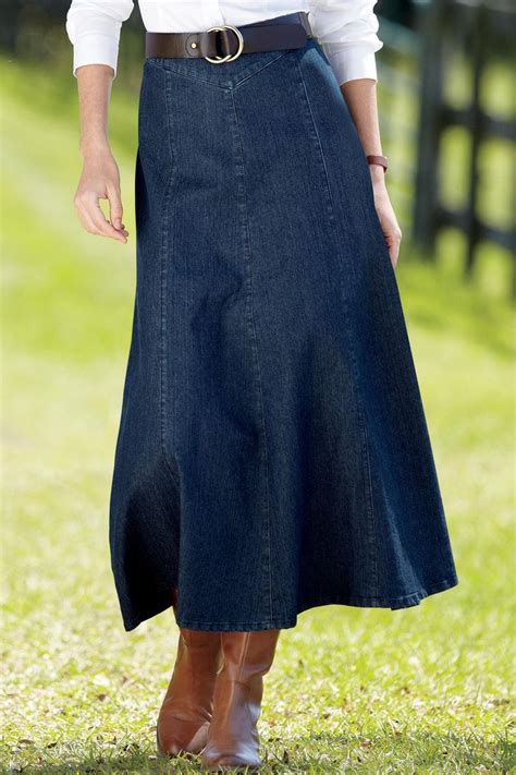 Long Skirt Site Long Denim Skirt Misses Chadwicks Beautiful Skirt Nice And Flowy Modest