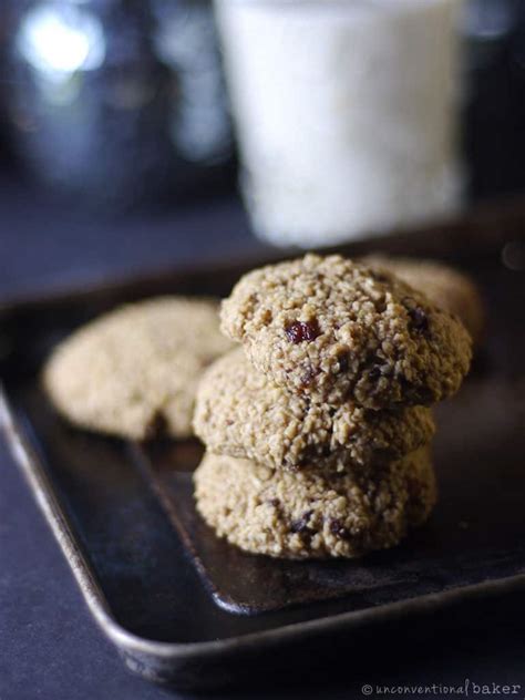 Gluten Free Vegan Oatmeal Raisin Cookies Refined Sugar Free