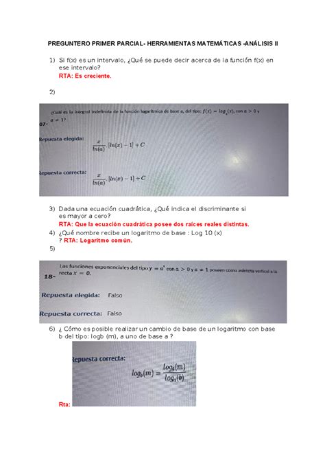 Preguntero Primer Parcial Actualizado Al De Noviembre