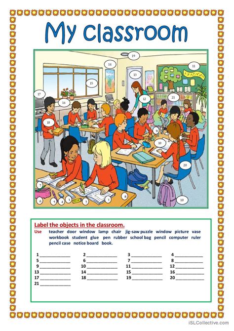 My Classroom English Esl Worksheets For Distance Learning And