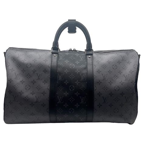 Louis Vuitton Monogram Eclipse Keepall Bandoulière 50 For Sale At 1stdibs