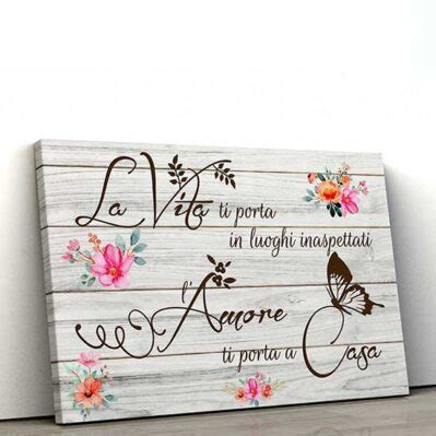 Quadro Shabby Con Frase Stampata Su Tela Pronto Da Appendere