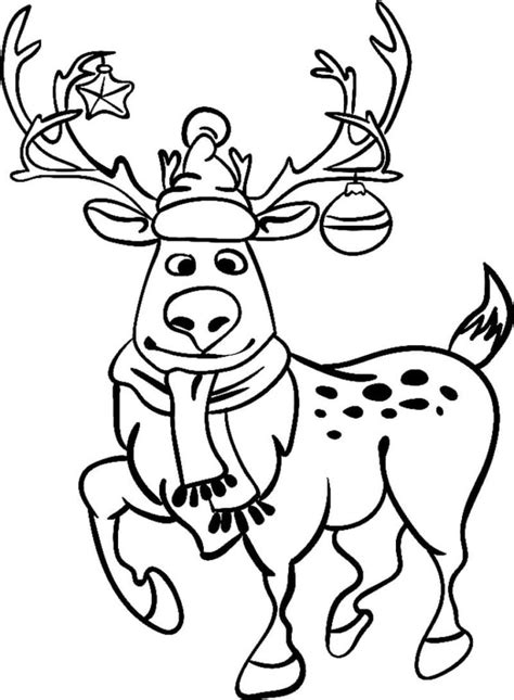 Renos De Navidad Para Imprimir Sketch Coloring Page