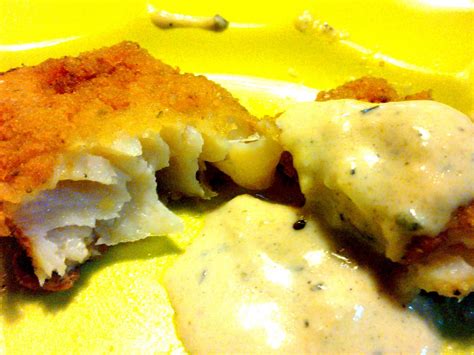 Tummy Tambay Deep Fried Cream Dory With White Pesto Cream Sauce