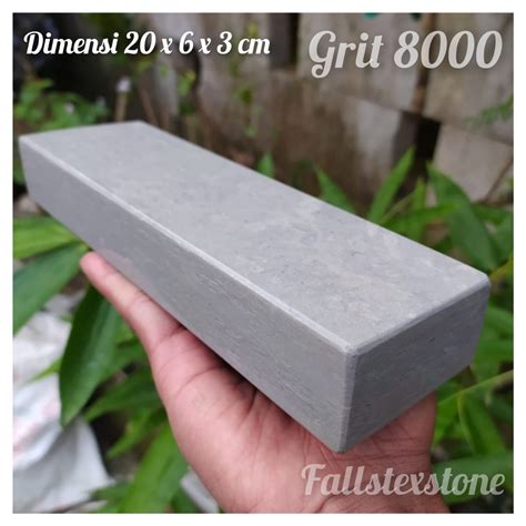 Jual BATU ASAH ASLI ALAM GRIT 8000 SUPER HALUS DIMENSI 20X6X3CM