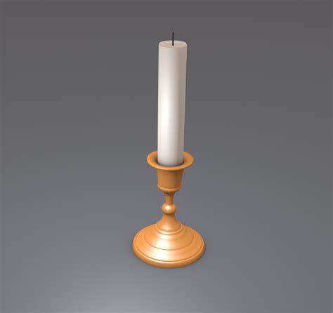 D Model Candle Holder Turbosquid